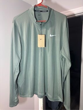 BNWT Nike Dri-Fit Pacer 1/2 Zip Long Sleeve Running Top Men's Size X-Large Green